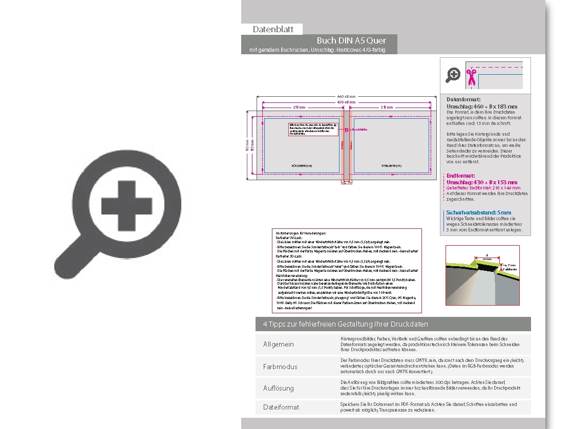 Product Bild buch_hardcover_mit_geradem_r__cken__din_a5_quer__umschlag_4_0-farbig_cmyk__inhalt_100_seiten_1_1-farbig_schwarz