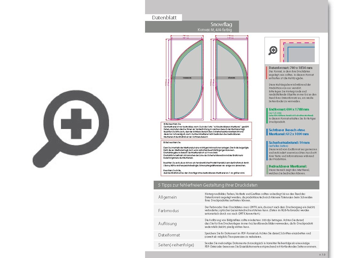Product Bild snowflag_premium-konvex_medium__4_4-farbig_bedruckt_inkl__gest__nge_und_6-kg-metallbodenplatte